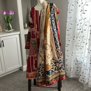 Brand New- 3 Piece Embroidered Pakistani- Indian Suite